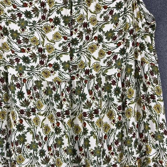 Max Studio Maxi Dress Plus 3X Sleeveless Tiered Floral Green Beach cottage $168 - Picture 11 of 13